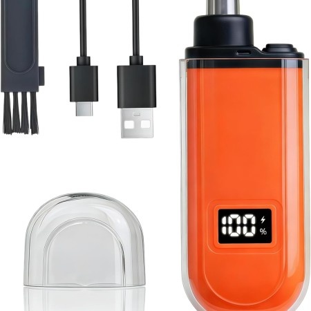 Rechargeable Electric Nose Hair Trimmer for Men & Women – USB Type-C Charging, LED Display